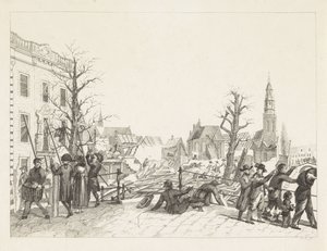 Ruiner i Leiden efter krutkatastrofen, 1807