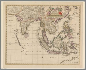 Karta för Indonesien Karta över Ostindien (titel på objekt) av Joannes L