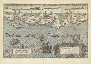 Karta över den sydengelska kusten mellan Isle of Wight och Dover Beskrivninghe der Zee Custen van Englandt between Wicht ende Doueren (titel på objekt)