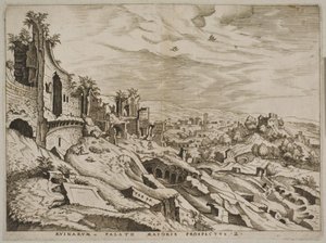 En annan vy av ruinerna på Palatine Hill av Joannes van Doetecum I