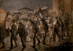 Avgång av en procession av Joaquim Mir i Trinxet