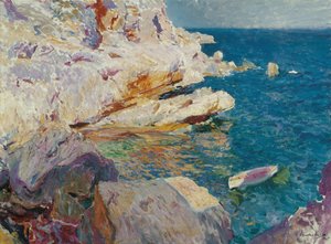 Rock at Javea - Sorolla y Bastida, Joaquin (1863-1923) - 1905 - Olja på duk - 62,5x84,7 - Museo Carmen Thyssen, Malaga av Joaquin Sorolla y Bastida
