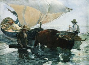 Återkomsten från fisket, 1893 av Joaquín Sorolla