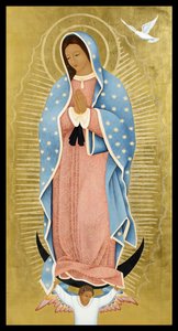 La Paloma Blanca, 2013 (äggtempera och 24k guld på trä)