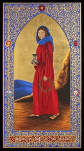 Mary Magdalene, 2016 (äggtempera och 24k guld på trä)