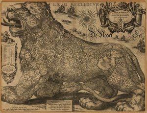 Leo Belgicus. LOC 97683562 av Jodocus Hondius