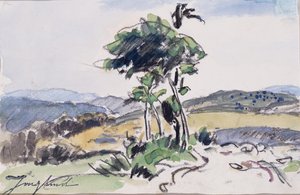 Utan titel (akvarell och kol på papper) av Johan Barthold Jongkind