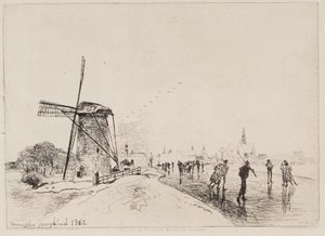 Utsikt över staden Maaslins av Johan Barthold Jongkind