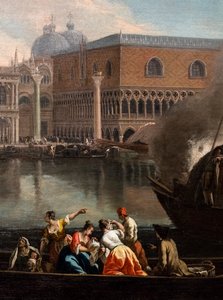 Utsikt över San Marco-bassängen, Venedig, ca 1730-35 (olja på duk) av Johan Anton Richter