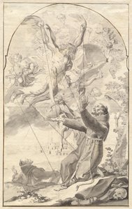 Stigmatiseringen av Saint Francis av Johan Baptist Enzensberger