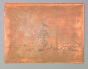 Brygga i hamnen i Honfleur av Johan Barthold Jongkind (signed by artist)