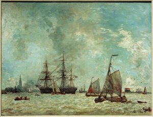 Hamnen i Antwerpen av Johan Barthold Jongkind