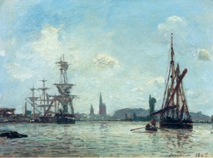 Seinen i Rouen av Johan Barthold Jongkind