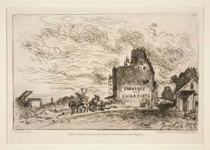 Demolitions de la Rue des Francs-Bourgeois Saint-Marcel (Rivning vid Rue des Francs-Bourgeois Saint-Marcel) av Johan Barthold Jongkind