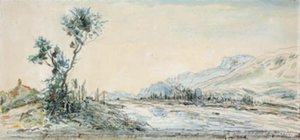 Landskap vid floden Le Drac nära Grenoble av Johan Barthold Jongkind
