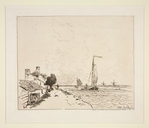 De två båtarna? segling (The Two Sailboats) av Johan Barthold Jongkind