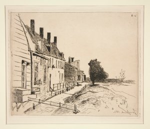 Hus utmed kanalen av Johan Barthold Jongkind