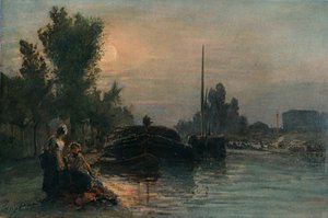Månsken, c1870, 1903 av Johan Barthold Jongkind
