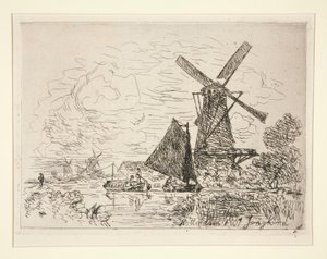 Mills in Holland (Mills in Holland) av Johan Barthold Jongkind