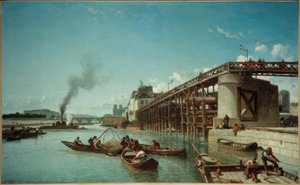 Paris, hamnbro på Seine (Le Pont de l