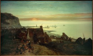 Solnedgång vid St. Valéryen– Caux av Johan Barthold Jongkind