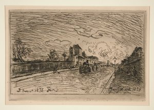Avsluta från Cochin House (Faubourg Saint-Jacques) av Johan Barthold Jongkind