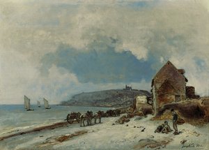 Stranden i Sainte-Adresse, 1862 av Johan Barthold Jongkind