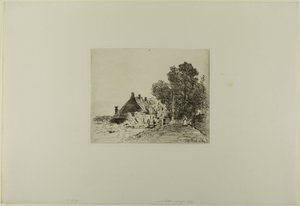 Sjuksköterskan, ur Bok med sex etsningar, vyer över Holland av Johan Barthold Jongkind