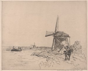 Dragstigen, tryckt av Auguste Delâtre (f.1822) av Johan Barthold Jongkind