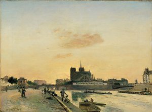 Utsikt över Notre-Dame, Paris, 1864 av Johan Barthold Jongkind