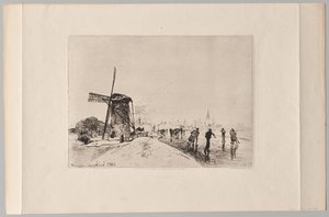 Utsikt över staden Maaslins av Johan Barthold Jongkind