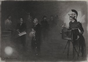 Design för illustration i De Amsterdammer: The Speech from the Throne, 24 sept. 1905
