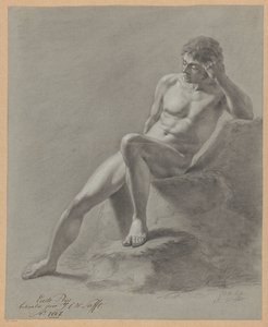 Sittande man naken, framifrån (1:a pris 1807) av Johan Christiaan Willem Safft