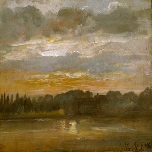 Kväll vid Elbe av Johan Christian Dahl
