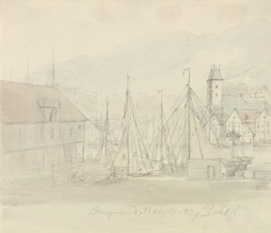 Bergens hamn av Johan Christian Dahl
