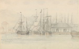 Bergens hamn av Johan Christian Dahl