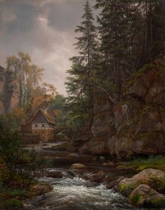 Lochmühle i Liebethaldalen av Johan Christian Dahl