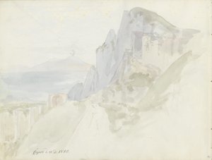 Från vägen mellan Capri stad och Marina Grande av Johan Christian Dahl