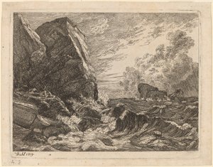 Norska kusten under en storm av Johan Christian Dahl