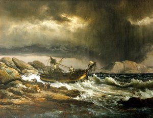 Skeppsbrott av Johan Christian Dahl