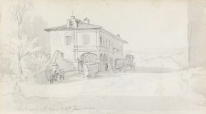 Skjutsstationen i Baccano av Johan Christian Dahl