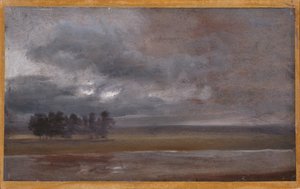 Elbe i regn av Johan Christian Dahl