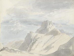 Utsikt över Neapelbukten från Monte Epomeo, Ischia av Johan Christian Dahl