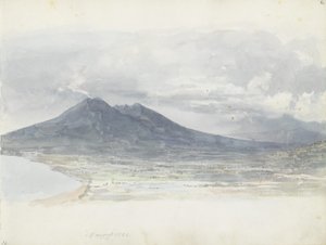 Vesuvius sedd från Quisisana av Johan Christian Dahl