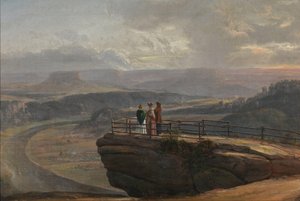 Utsikt från Bastei av Johan Christian Dahl