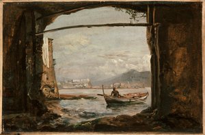 Utsikt från en grotta nära Posillipo av Johan Christian Dahl