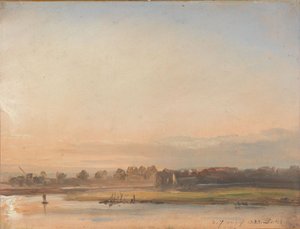 Vy över Elbe av Johan Christian Dahl