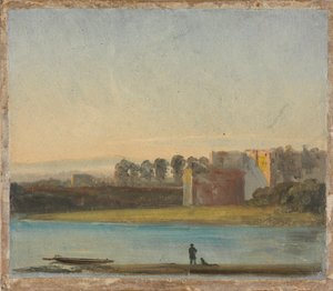 Utsikt över Elbe av Johan Christian Dahl