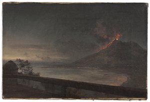 Utsikt mot Vesuvius från Villa Quisisana av Johan Christian Dahl