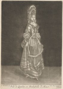 Quality Girl in Winter Negligee av Johan Danckerts